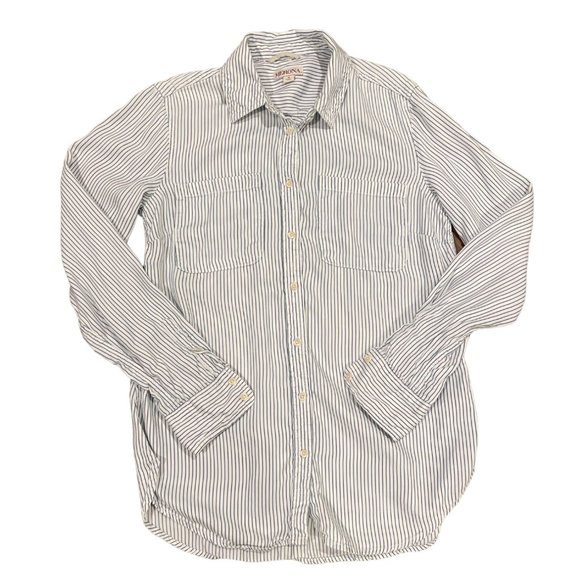 Blue and White Stripe Button Down, Size Small - Picture 3 of 8